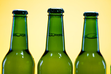 Green bottle of beer