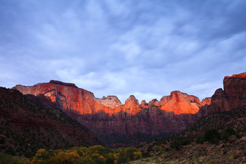 Towers of the Virgin Dramatic Sunrise