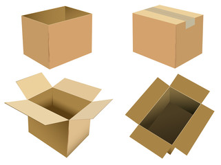 Collection of vector boxes