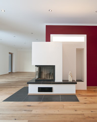 stylische Kamin-Ecke