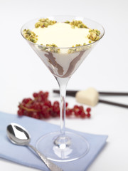 pannacotta served in a glass