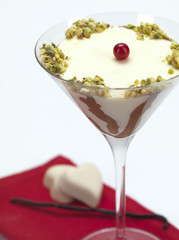 pannacotta in a martini glass