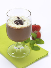 mousse in a glass