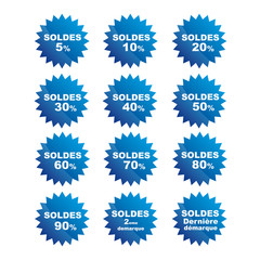Soldes etiquettes étoiles
