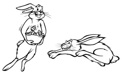 Easter bunny outline