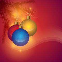 Christmas background, vector illustration