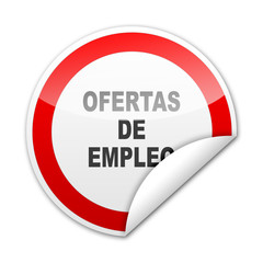 Pegatina señal OFERTAS DE EMPLEO con reborde