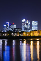 Canary Wharf by night