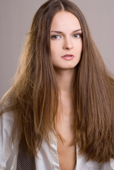 Naklejka premium Long Hair Beauty