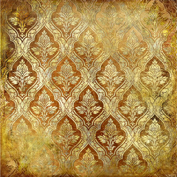 golden background with patterns