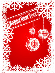 Fototapeta na wymiar Happy New Year red background