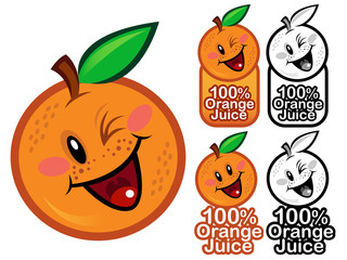 Happy 100% Orange Juice Seal