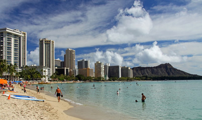 Strand von Waikiki (Honolulu, Hawaii)