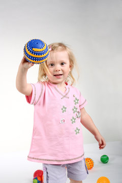 Girl and balls