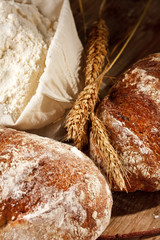 fresh bread on the table