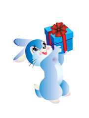Rabbit with a gift.