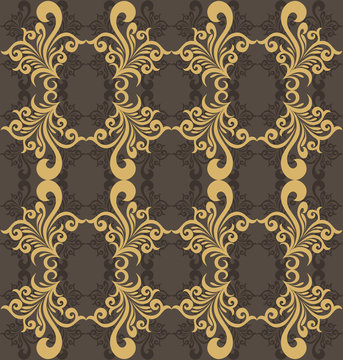 Abstract artistic florel design seamless pattern