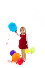 Fototapeta na wymiar Girl with ballons