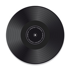 Vinyl record isolated