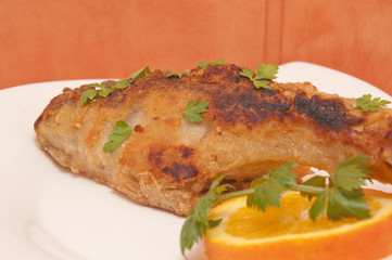 Fish with parsley and orange
