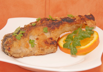 Fish with parsley and orange