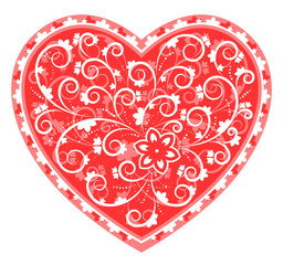 abstract floral heart