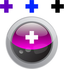 Obraz premium Plus round button.