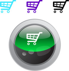 Shopping cart round button.