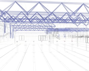 sport palasport rendering 3d linee illustrazione progetto