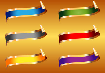 Obraz premium Silk ribbons in different colors