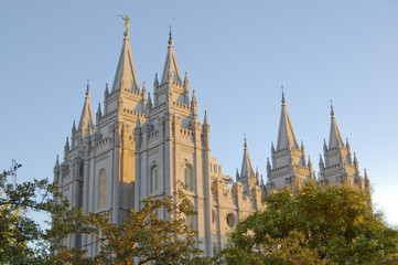 Fototapeta na wymiar Mormon Temple w Salt Lake City w stanie Utah