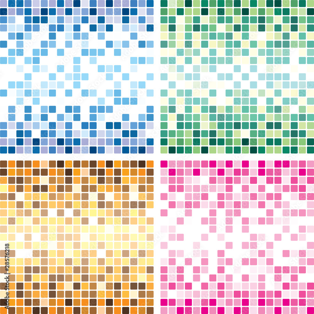 Poster vector set of abstract colorful tile backgrounds
