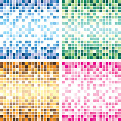 vector set of abstract colorful tile backgrounds