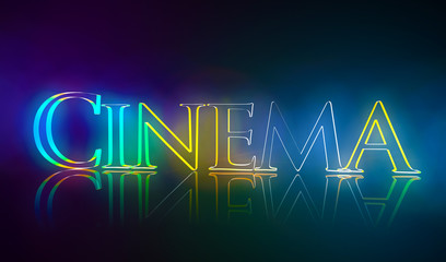 Obraz premium 3D Typografie Cinema