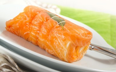 Farci saumon et noix de St-Jacques.