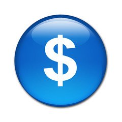 Boton brillante dolar