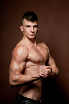 muscled model
