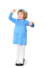 funny girl with fist