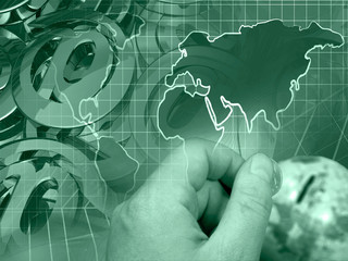 Technology background in greens