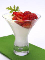 strawberry pannacotta