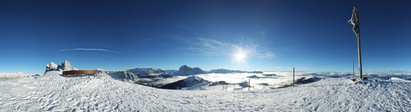 Panorama der Dolomiten Berge