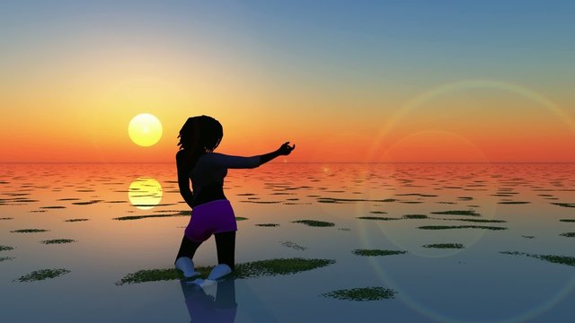 Sch&ouml;nheit und Sonnenuntergang auf der fremden Welt