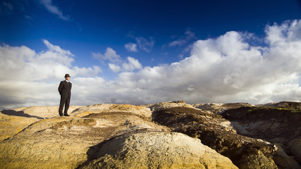Obraz premium Man in Landscape