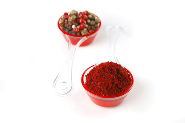 sweet hot pepper on white