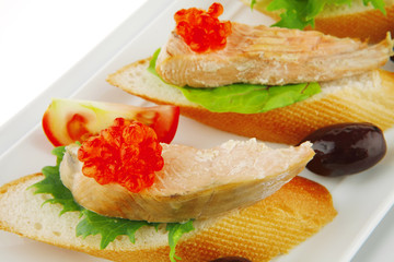 small salmon sandwiches