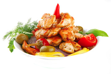 main course of chicken brisket