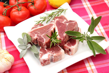 rohes Lammfleisch