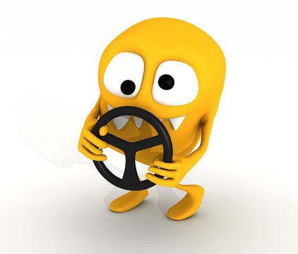 monstruo y volante