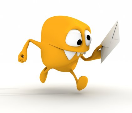 monstruo y sobre