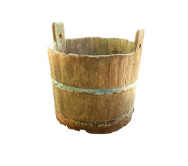 Wooden barrel .